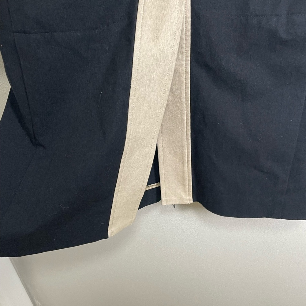 INC Black and Cream Trench Coat - Picture 7 of 9